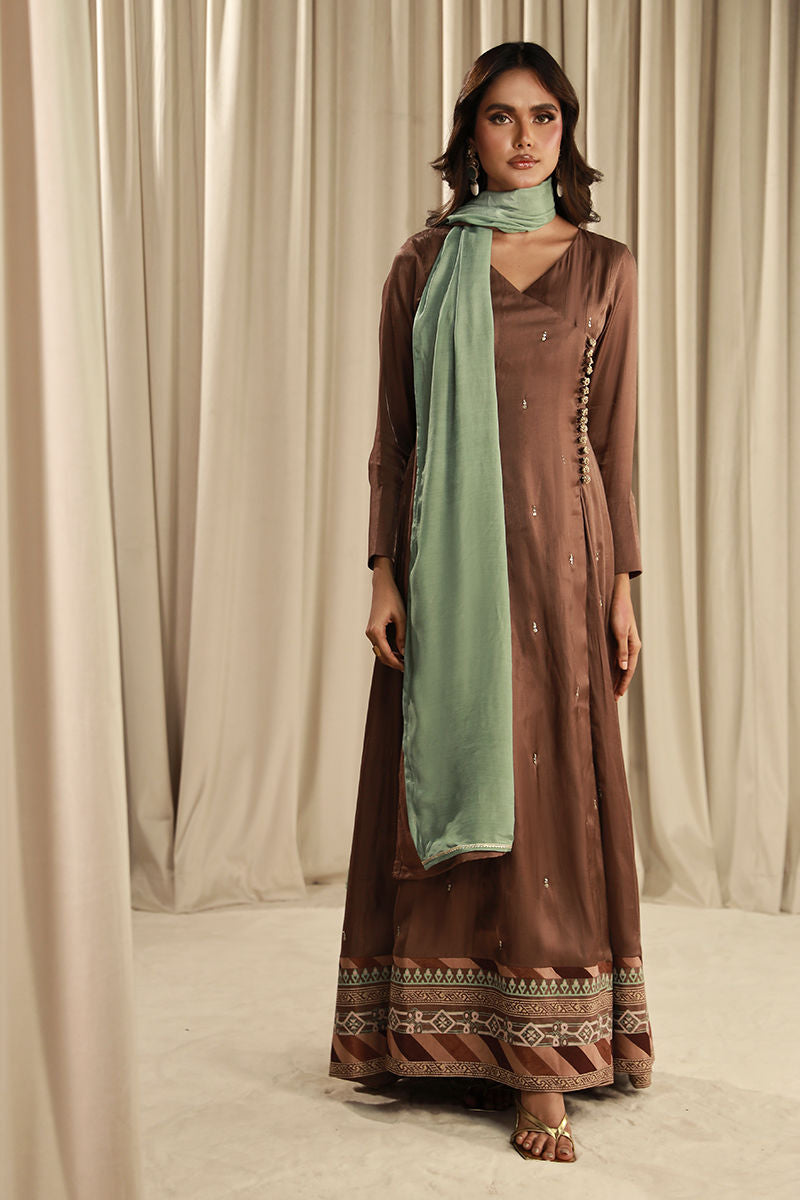 Fatima Khan | Sahar Luxe | BRONZE MINT PISHWAS - Official Fatima Khan stockist in UK - Sakeena London