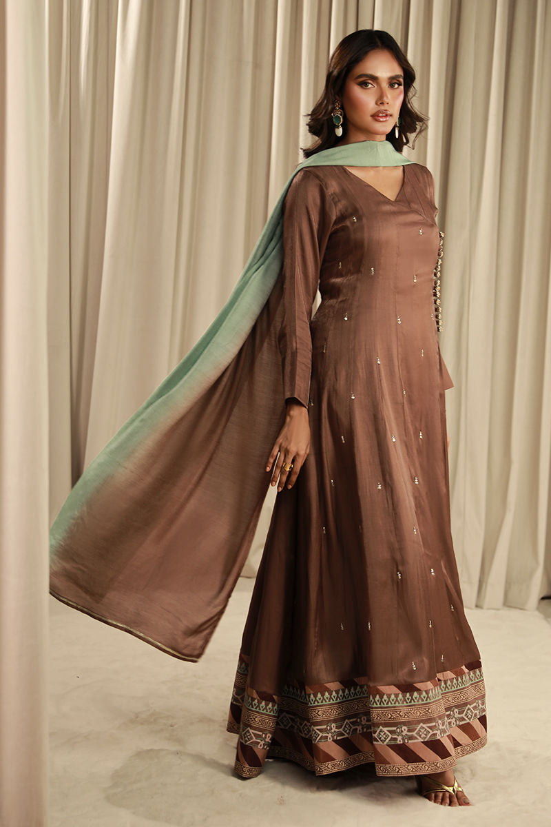 Fatima Khan | Sahar Luxe | BRONZE MINT PISHWAS - Official Fatima Khan stockist in UK - Sakeena London