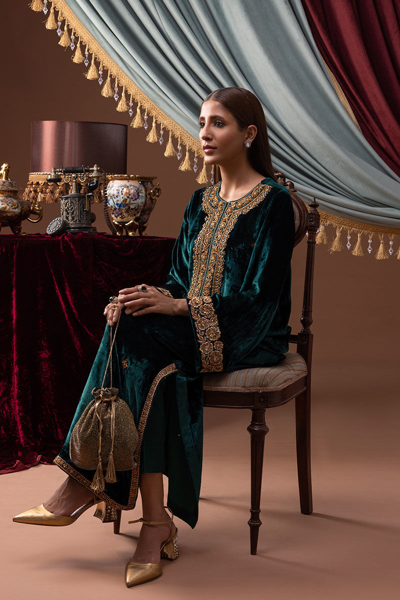 Ansab Jahangir | Bow Velvet Edit | FELICIA - Official Ansab Jahangir stockist in UK - Sakeena London