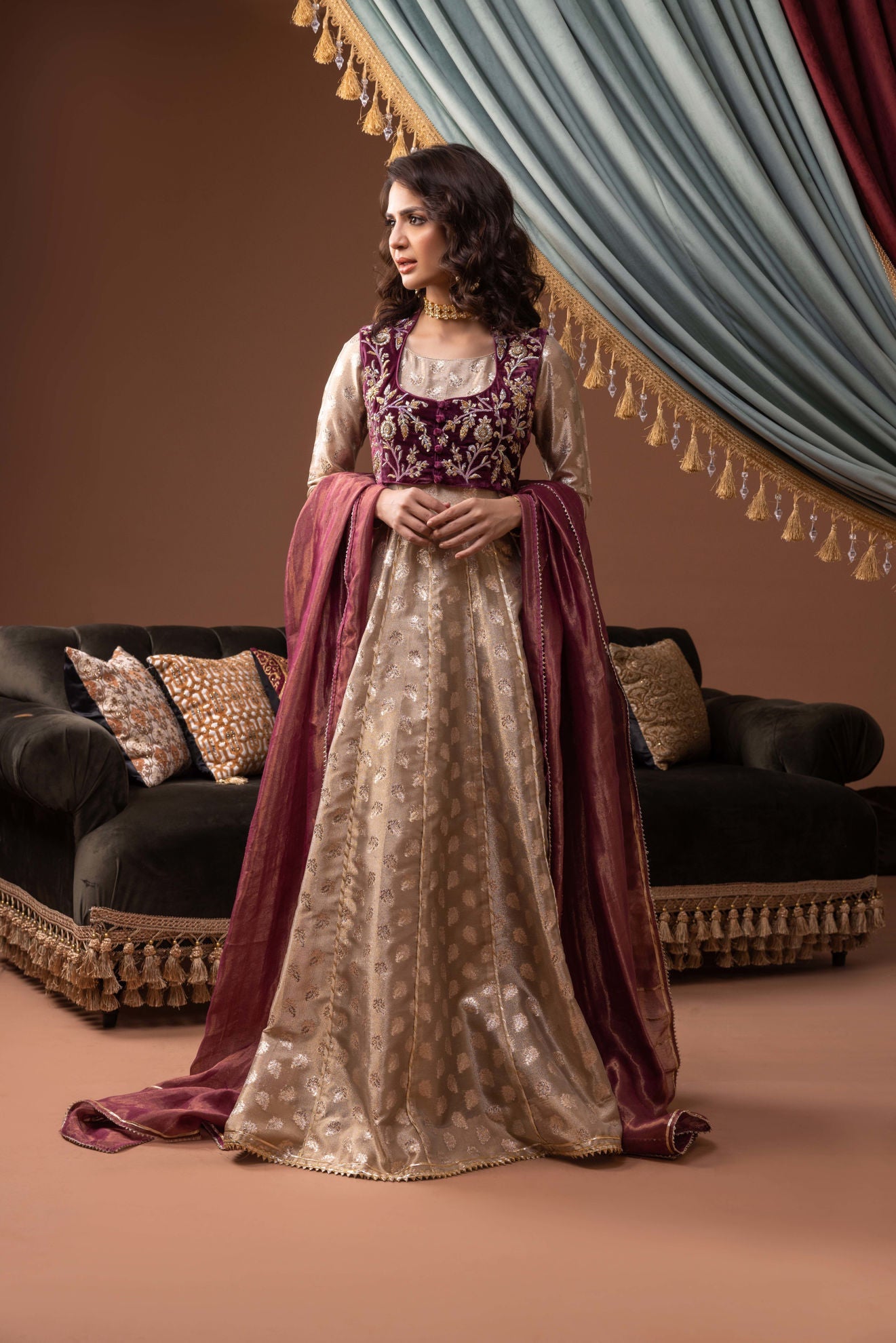 Ansab Jahangir | Bow Velvet Edit | ALAZNE - Official Ansab Jahangir stockist in UK - Sakeena London