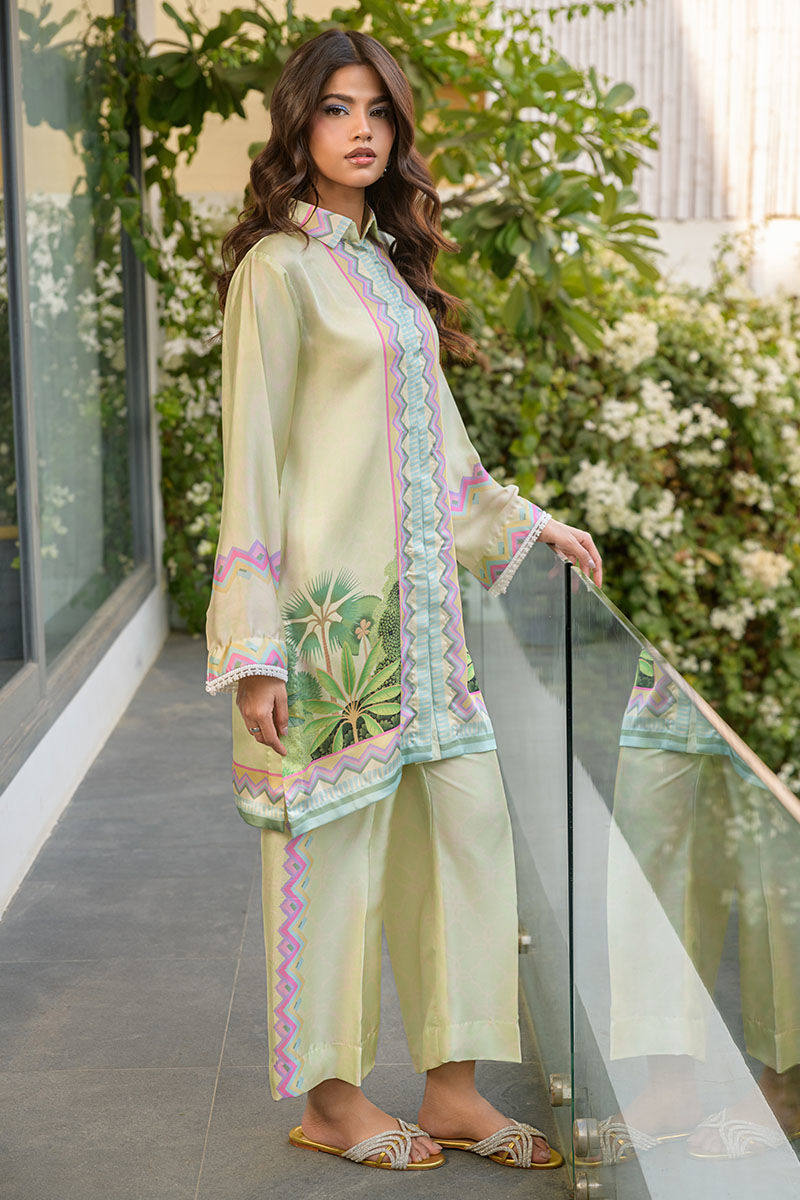 Fatima Khan | Eid Digital Silk Prints | Pastel Orchid - Official Fatima Khan stockist in UK - Sakeena London