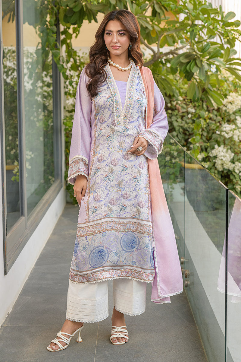 Fatima Khan | Eid Digital Silk Prints | Aqua Coral - Official Fatima Khan stockist in UK - Sakeena London
