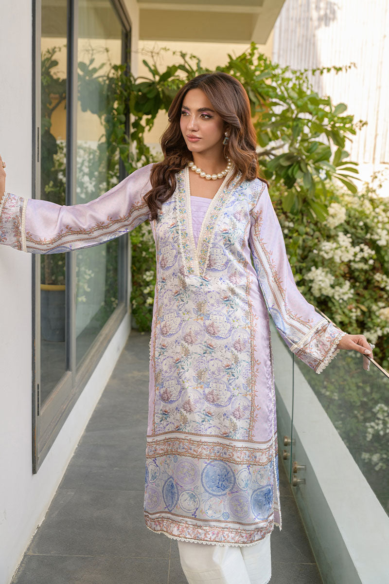 Fatima Khan | Eid Digital Silk Prints | Aqua Coral - Official Fatima Khan stockist in UK - Sakeena London