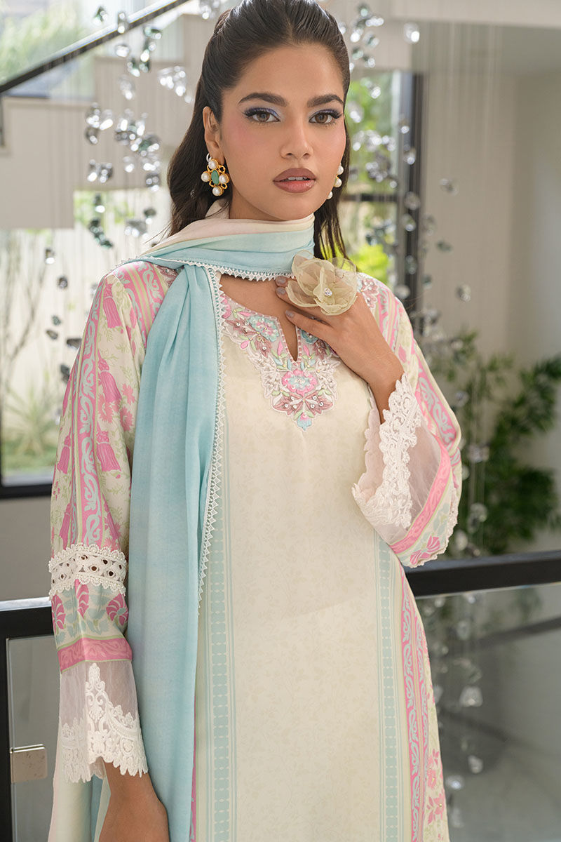 Fatima Khan | Eid Digital Silk Prints | Sage Orchid - Official Fatima Khan stockist in UK - Sakeena London