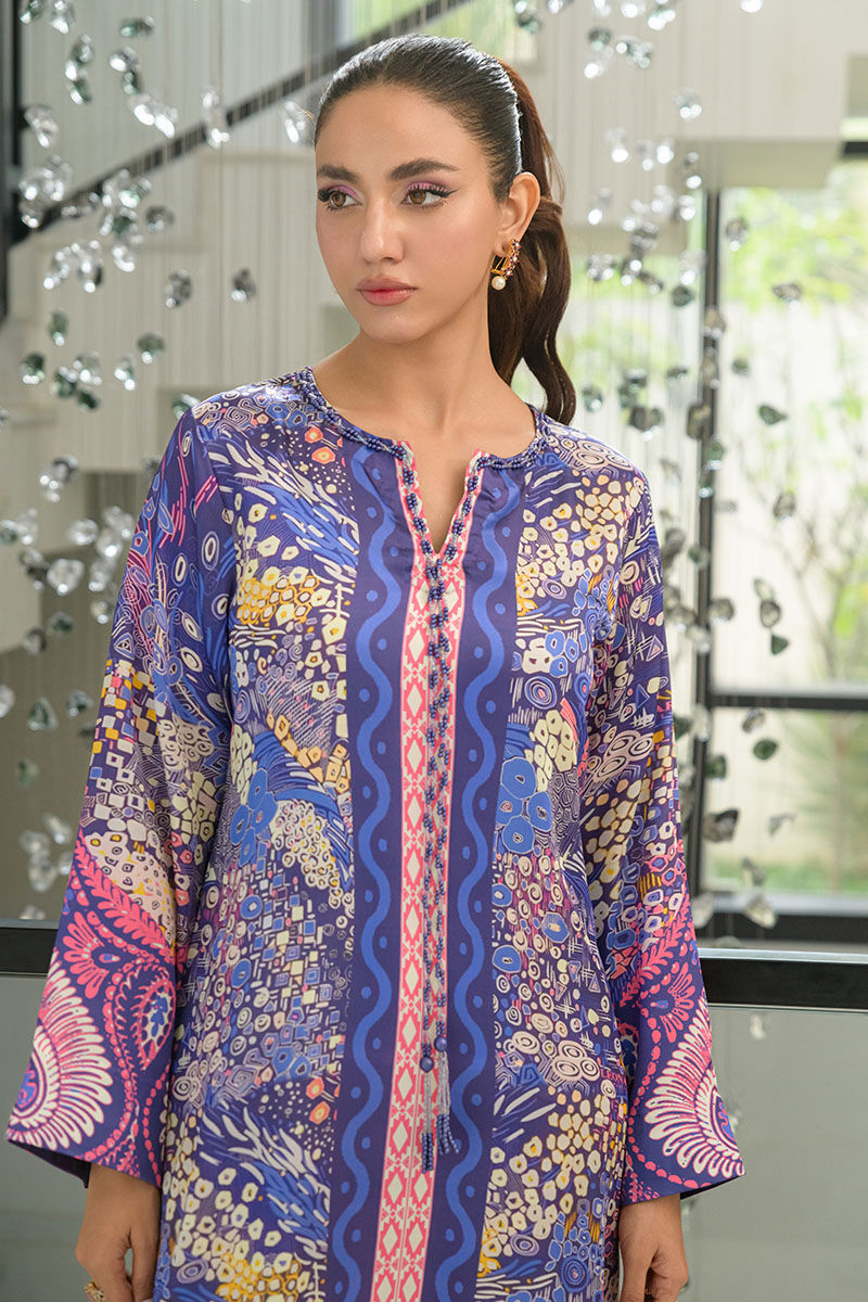 Fatima Khan | Eid Digital Silk Prints | Amethyst - Official Fatima Khan stockist in UK - Sakeena London