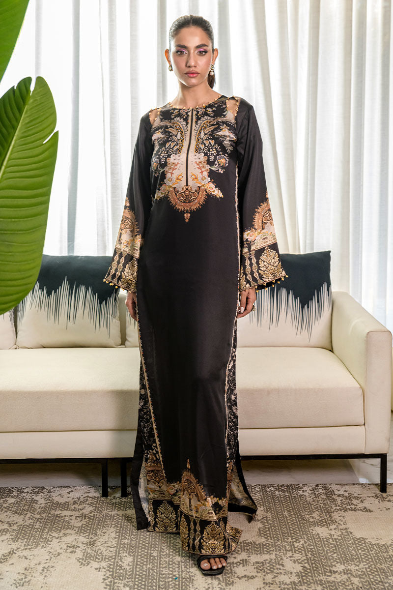 Fatima Khan | Eid Digital Silk Prints | Black Opal - Official Fatima Khan stockist in UK - Sakeena London