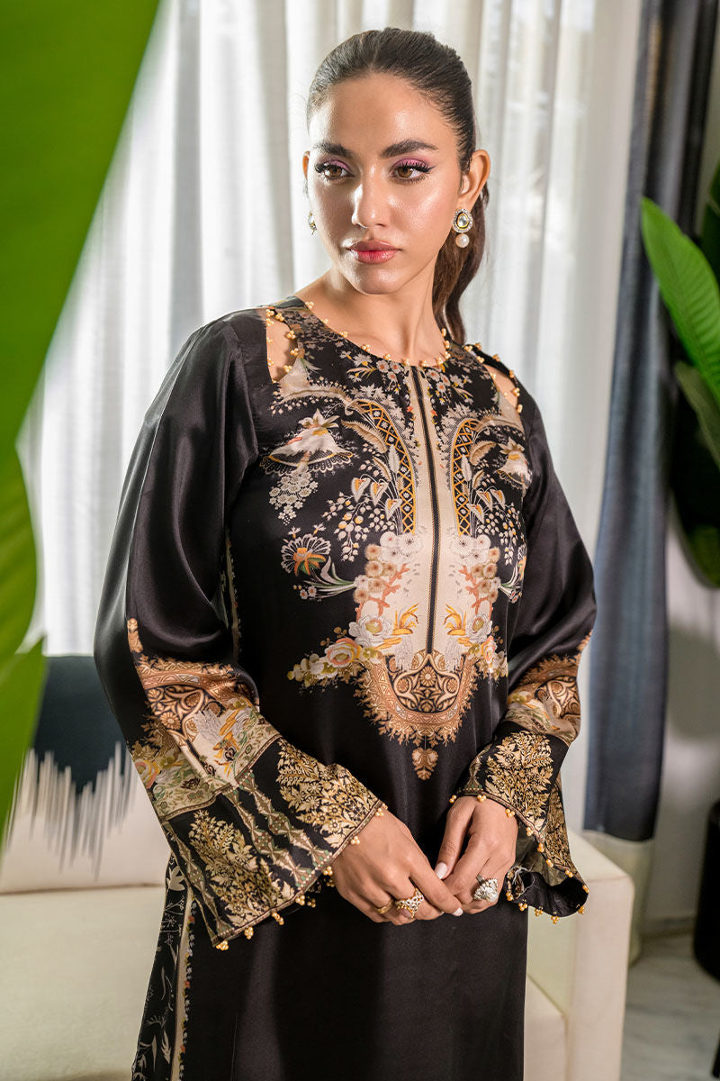 Fatima Khan | Eid Digital Silk Prints | Black Opal - Official Fatima Khan stockist in UK - Sakeena London