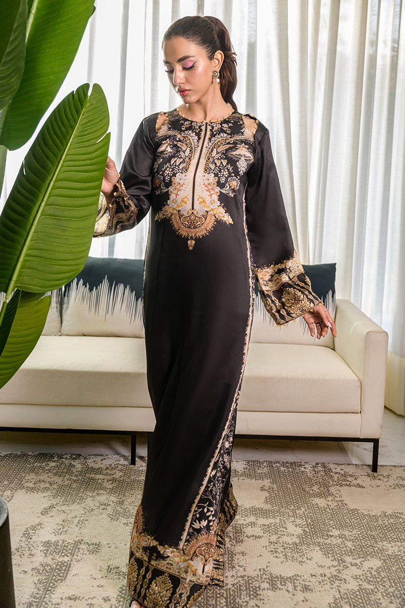 Fatima Khan | Eid Digital Silk Prints | Black Opal - Official Fatima Khan stockist in UK - Sakeena London