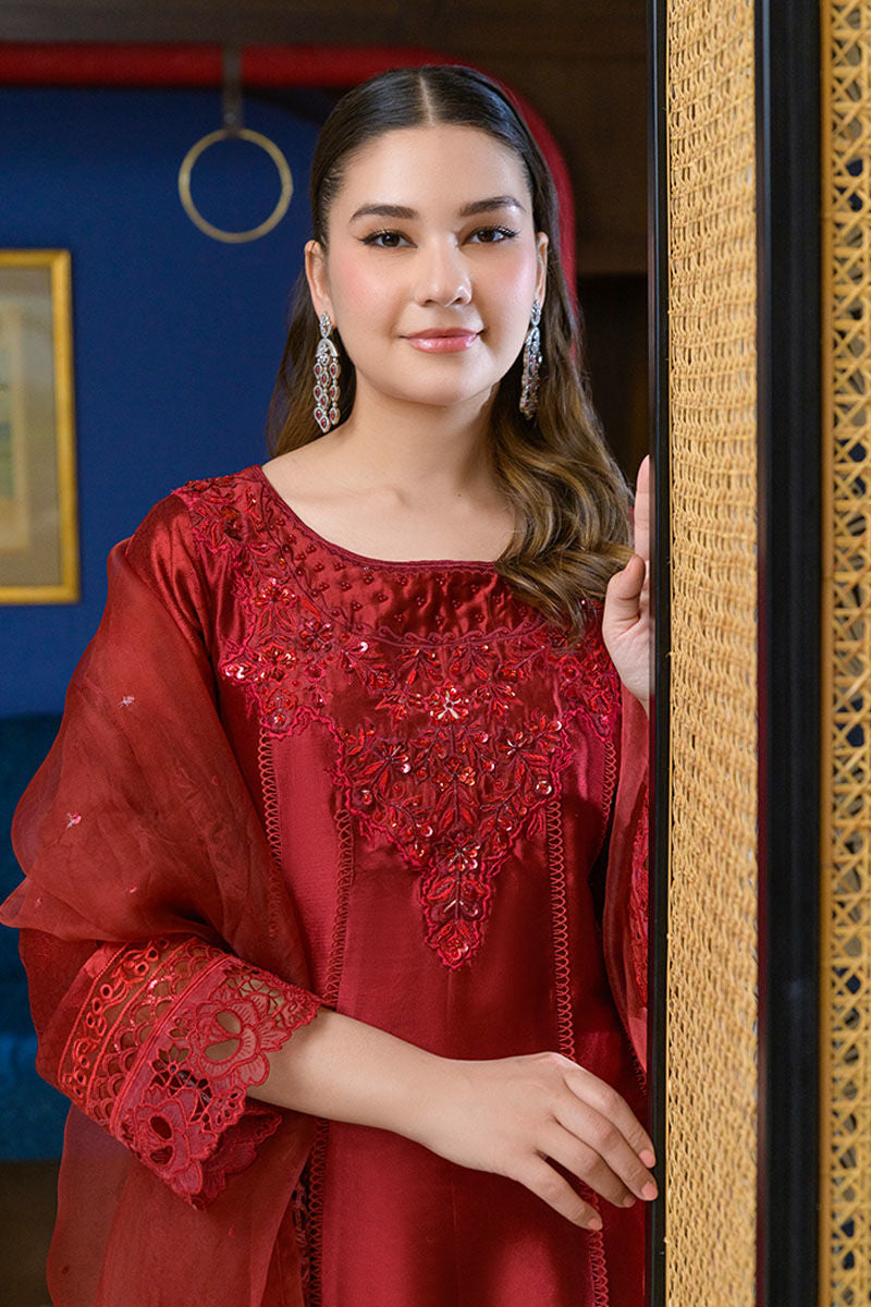 Fatima Khan | La Fleur Eid Edit | Scarlet - Official Fatima Khan stockist in UK - Sakeena London