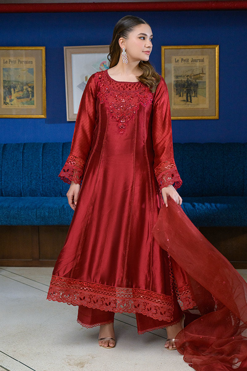 Fatima Khan | La Fleur Eid Edit | Scarlet - Official Fatima Khan stockist in UK - Sakeena London