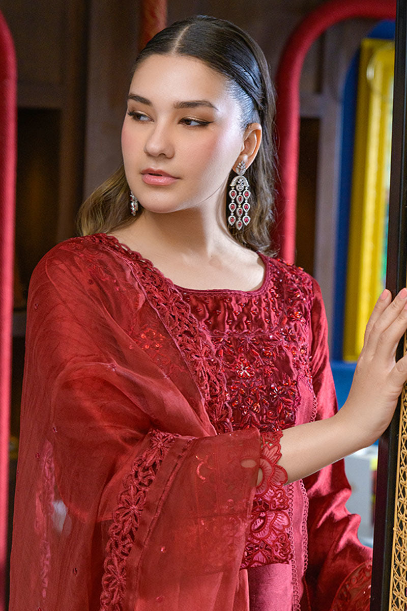 Fatima Khan | La Fleur Eid Edit | Scarlet - Official Fatima Khan stockist in UK - Sakeena London