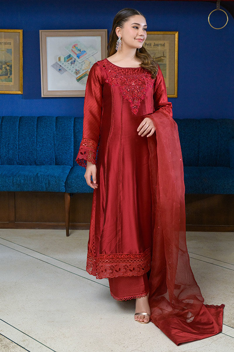 Fatima Khan | La Fleur Eid Edit | Scarlet - Official Fatima Khan stockist in UK - Sakeena London
