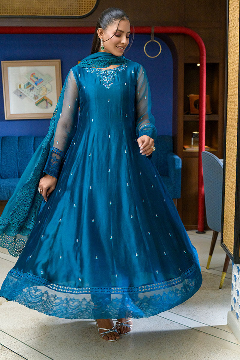 Fatima Khan | La Fleur Eid Edit | Azure Jade - Official Fatima Khan stockist in UK - Sakeena London