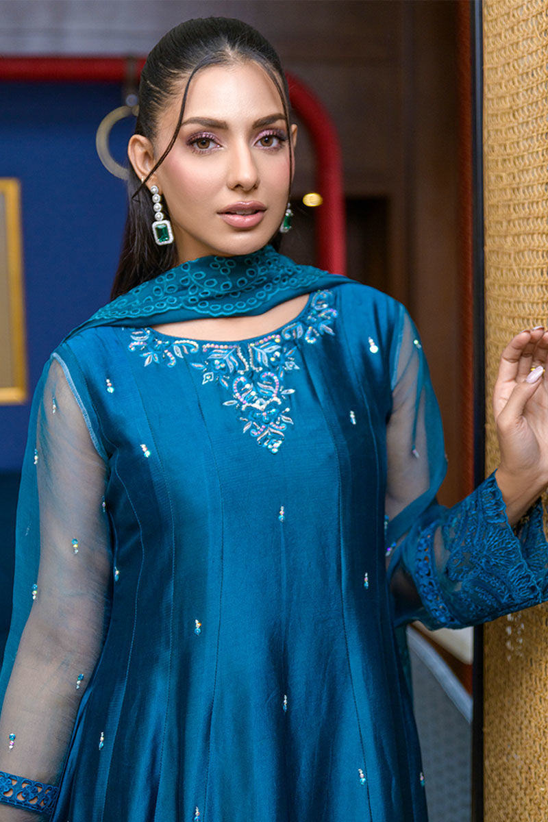 Fatima Khan | La Fleur Eid Edit | Azure Jade - Official Fatima Khan stockist in UK - Sakeena London