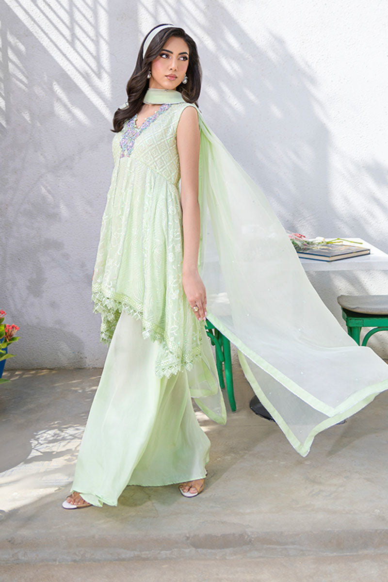Fatima Khan | La Fleur Eid Edit | Pale Pistachio - Official Fatima Khan stockist in UK - Sakeena London