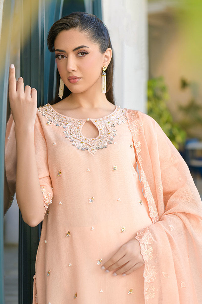 Fatima Khan | La Fleur Eid Edit | Peach Buzz - Official Fatima Khan stockist in UK - Sakeena London