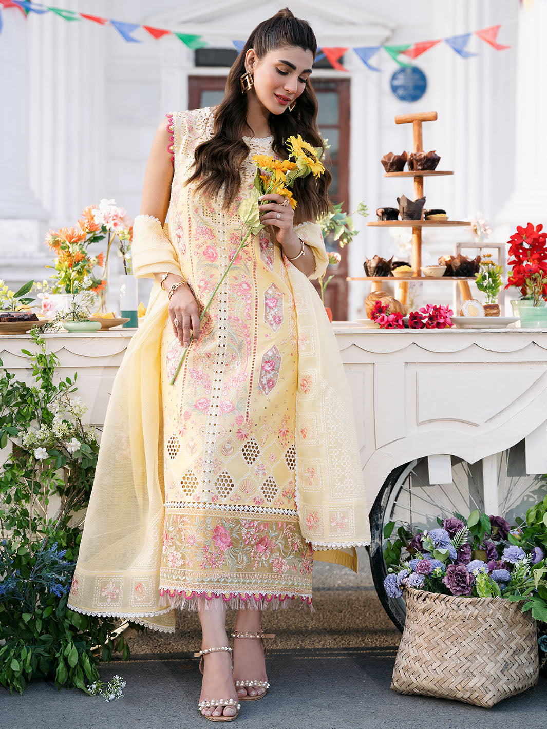 Bin Ilyas | Clara Embroidered Lawn 24 | 212 - B - Official Bin Ilyas stockist in UK - Sakeena London