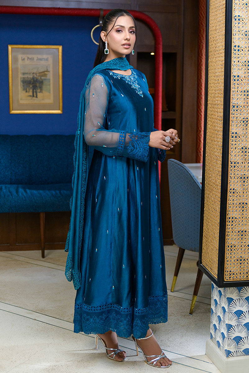 Fatima Khan | La Fleur Eid Edit | Azure Jade - Official Fatima Khan stockist in UK - Sakeena London