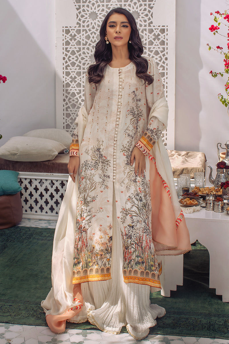 Ansab Jahangir | Luxury Silk Pret | BOTANICAL BLISS - Official Ansab Jahangir stockist in UK - Sakeena London