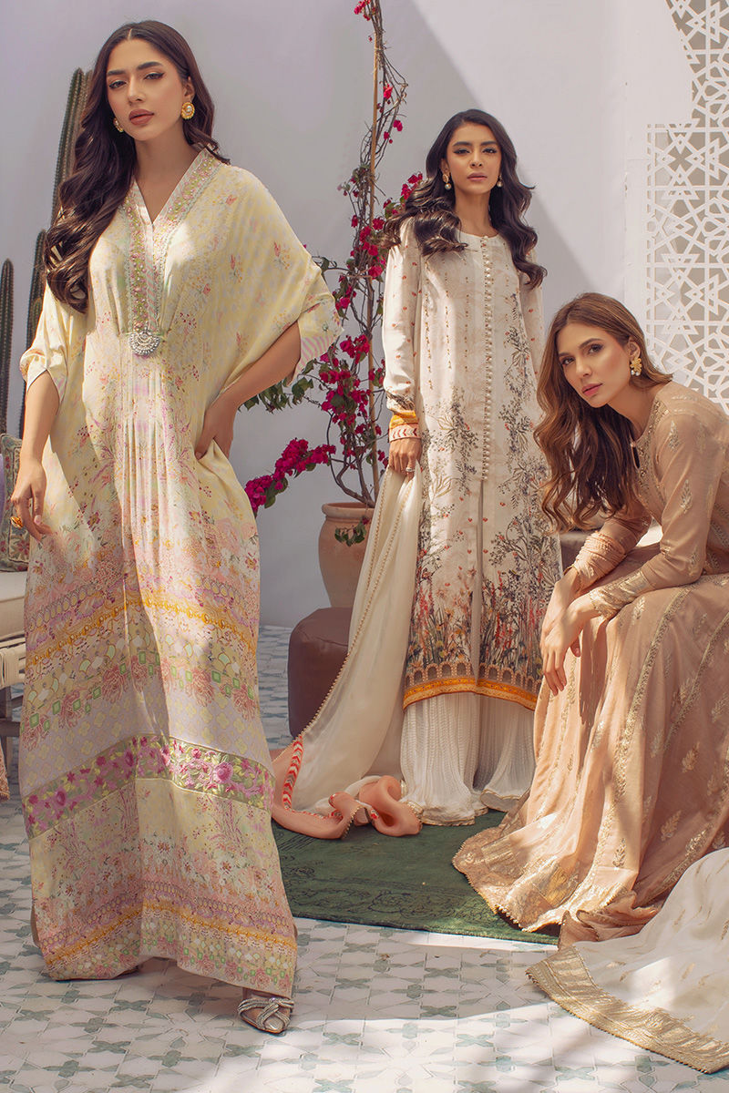 Ansab Jahangir | Luxury Silk Pret | BOTANICAL BLISS - Official Ansab Jahangir stockist in UK - Sakeena London
