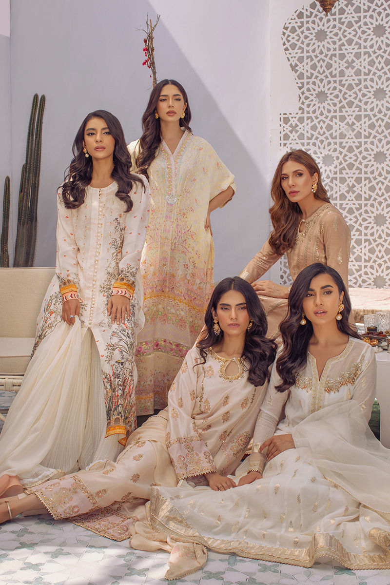 Ansab Jahangir | Luxury Silk Pret | BOTANICAL BLISS - Official Ansab Jahangir stockist in UK - Sakeena London