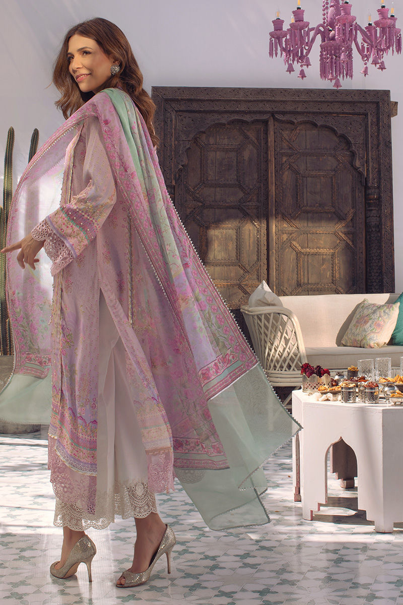Ansab Jahangir | Digital Silk | Lilac Paisley - Official Ansab Jahangir stockist in UK - Sakeena London