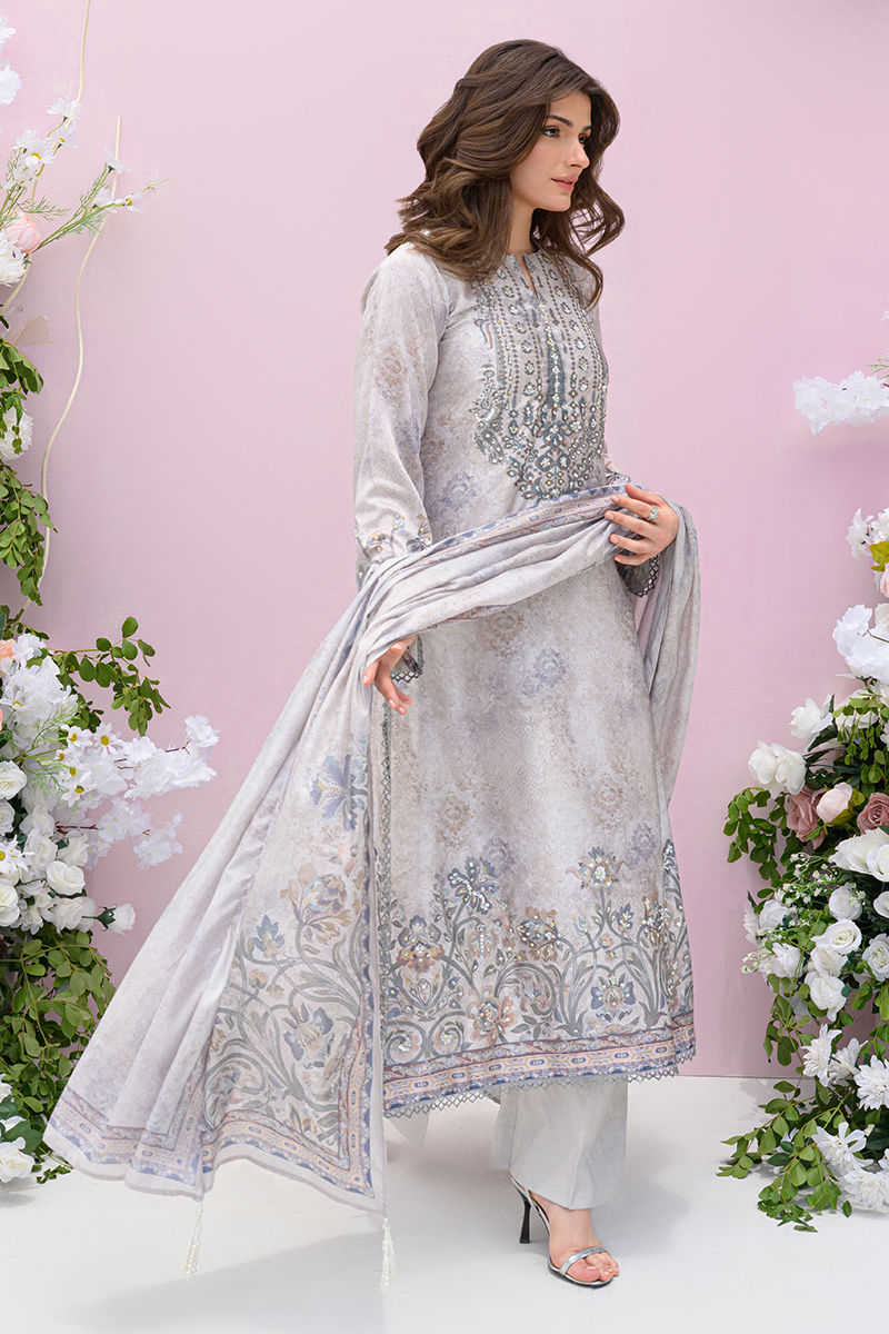 Fatima Khan | Eid Digital Silk Prints | Moonlit Grace - Official Fatima Khan stockist in UK - Sakeena London