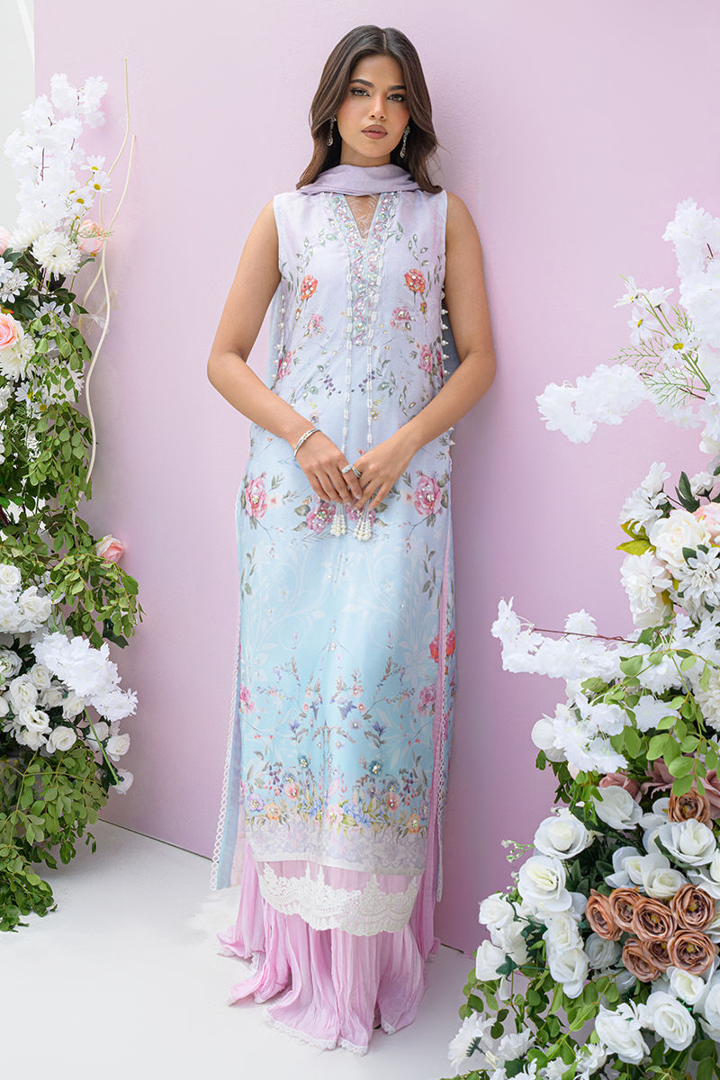 Fatima Khan | Eid Digital Silk Prints | Skye - Official Fatima Khan stockist in UK - Sakeena London