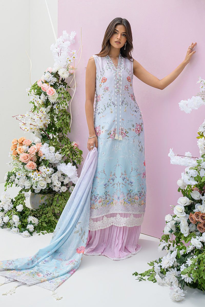Fatima Khan | Eid Digital Silk Prints | Skye - Official Fatima Khan stockist in UK - Sakeena London