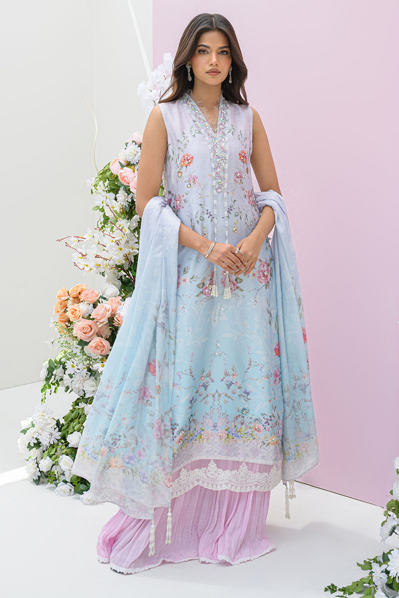 Fatima Khan | Eid Digital Silk Prints | Skye - Official Fatima Khan stockist in UK - Sakeena London