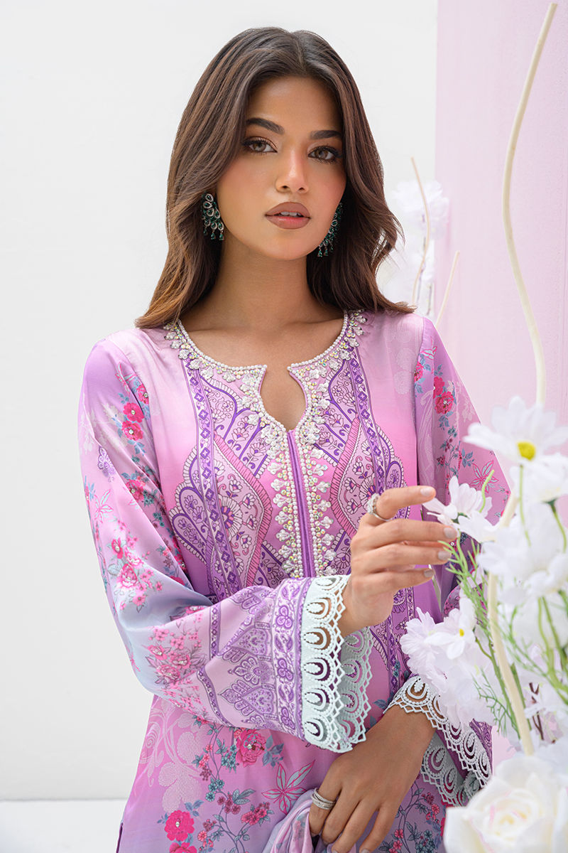 Fatima Khan | Eid Digital Silk Prints | Gardenia - Official Fatima Khan stockist in UK - Sakeena London