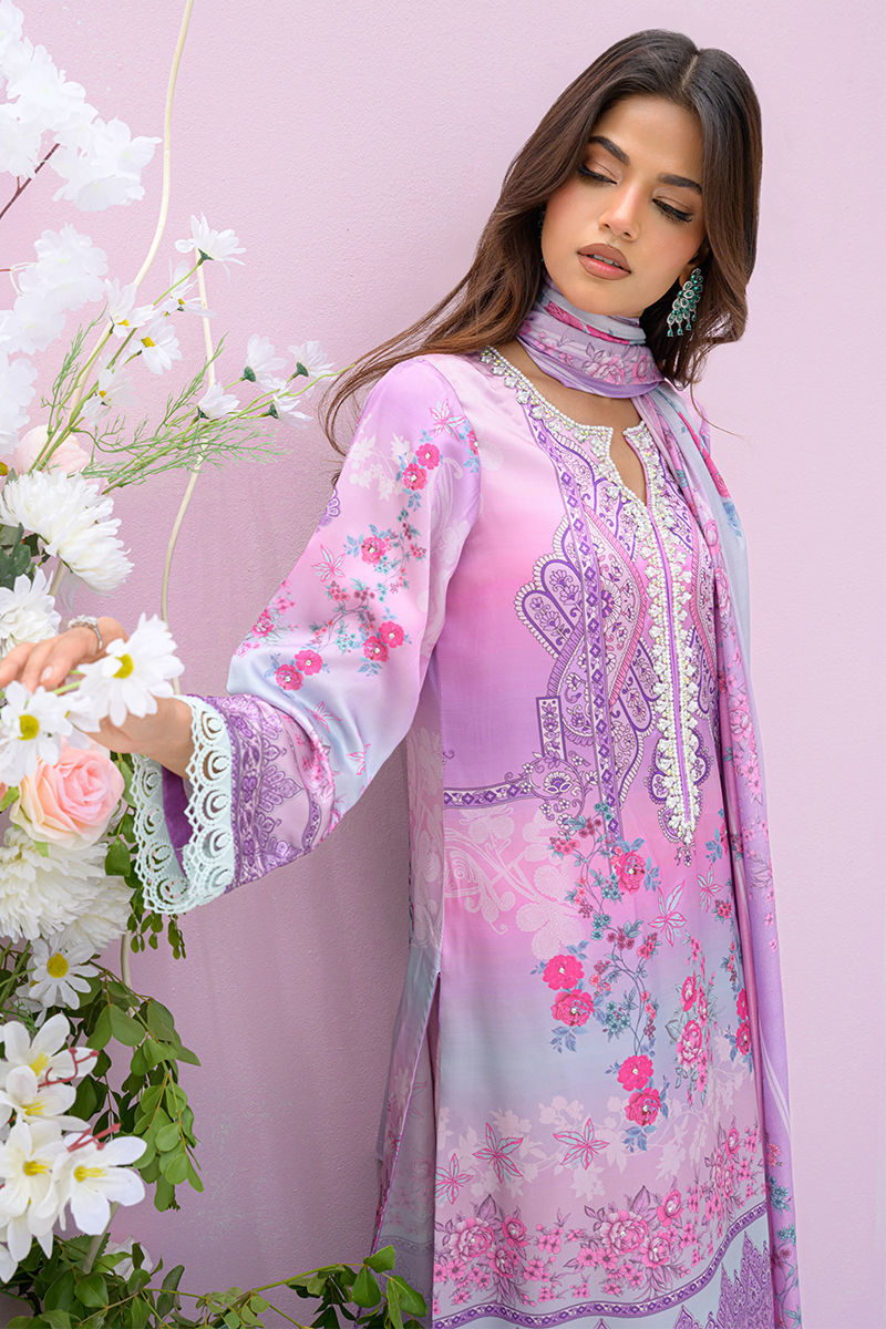 Fatima Khan | Eid Digital Silk Prints | Gardenia - Official Fatima Khan stockist in UK - Sakeena London