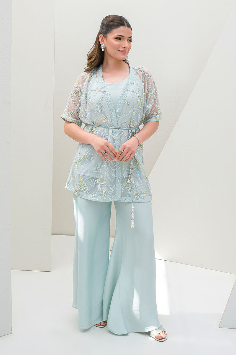 Fatima Khan | Serene Eid Luxe Pret | Luscious Aqua - Official Fatima Khan stockist in UK - Sakeena London