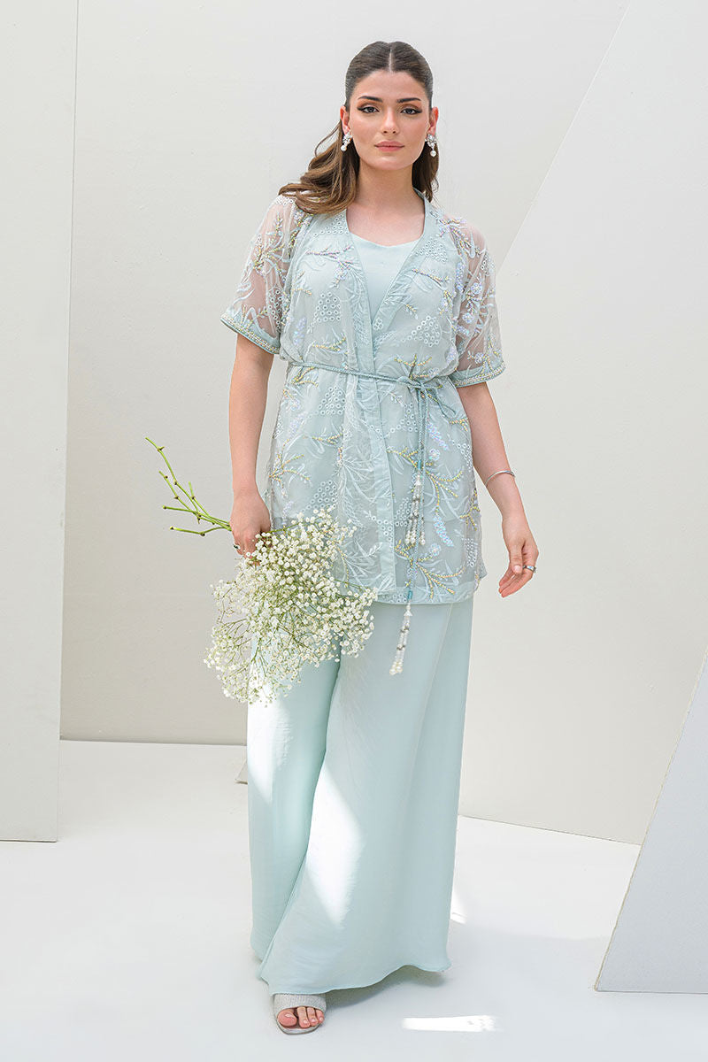 Fatima Khan | Serene Eid Luxe Pret | Luscious Aqua - Official Fatima Khan stockist in UK - Sakeena London