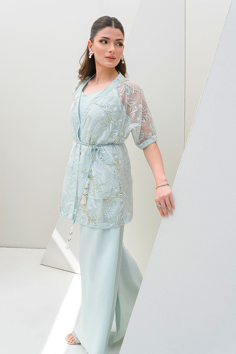 Fatima Khan | Serene Eid Luxe Pret | Luscious Aqua - Official Fatima Khan stockist in UK - Sakeena London