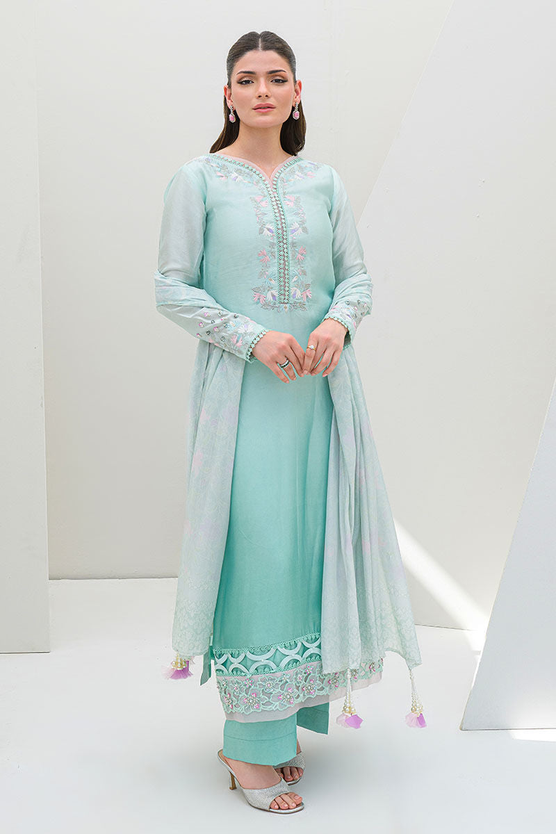 Fatima Khan | Serene Eid Luxe Pret | Minty Magic - Official Fatima Khan stockist in UK - Sakeena London