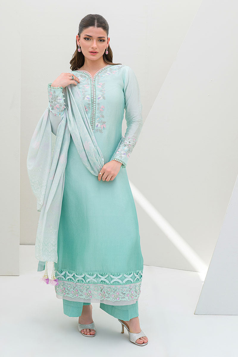 Fatima Khan | Serene Eid Luxe Pret | Minty Magic - Official Fatima Khan stockist in UK - Sakeena London