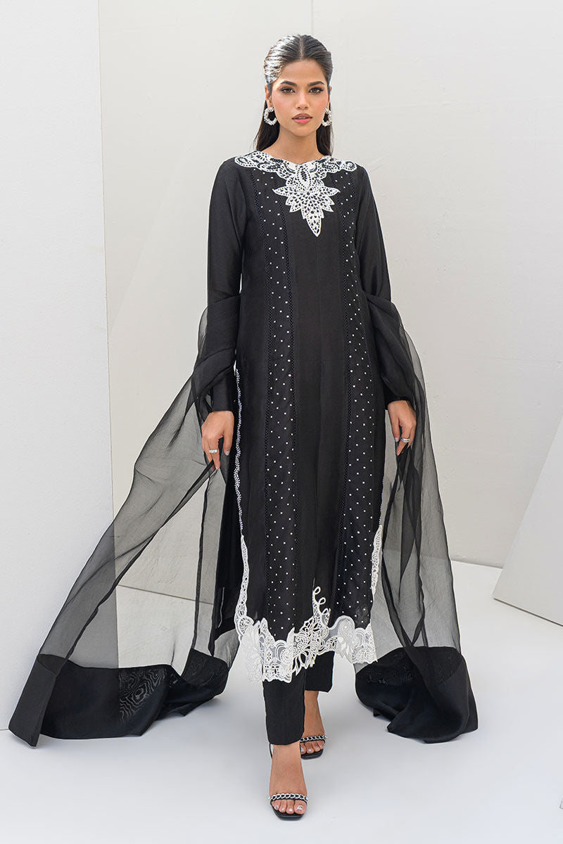 Fatima Khan | Serene Eid Luxe Pret | Obsidian - Official Fatima Khan stockist in UK - Sakeena London