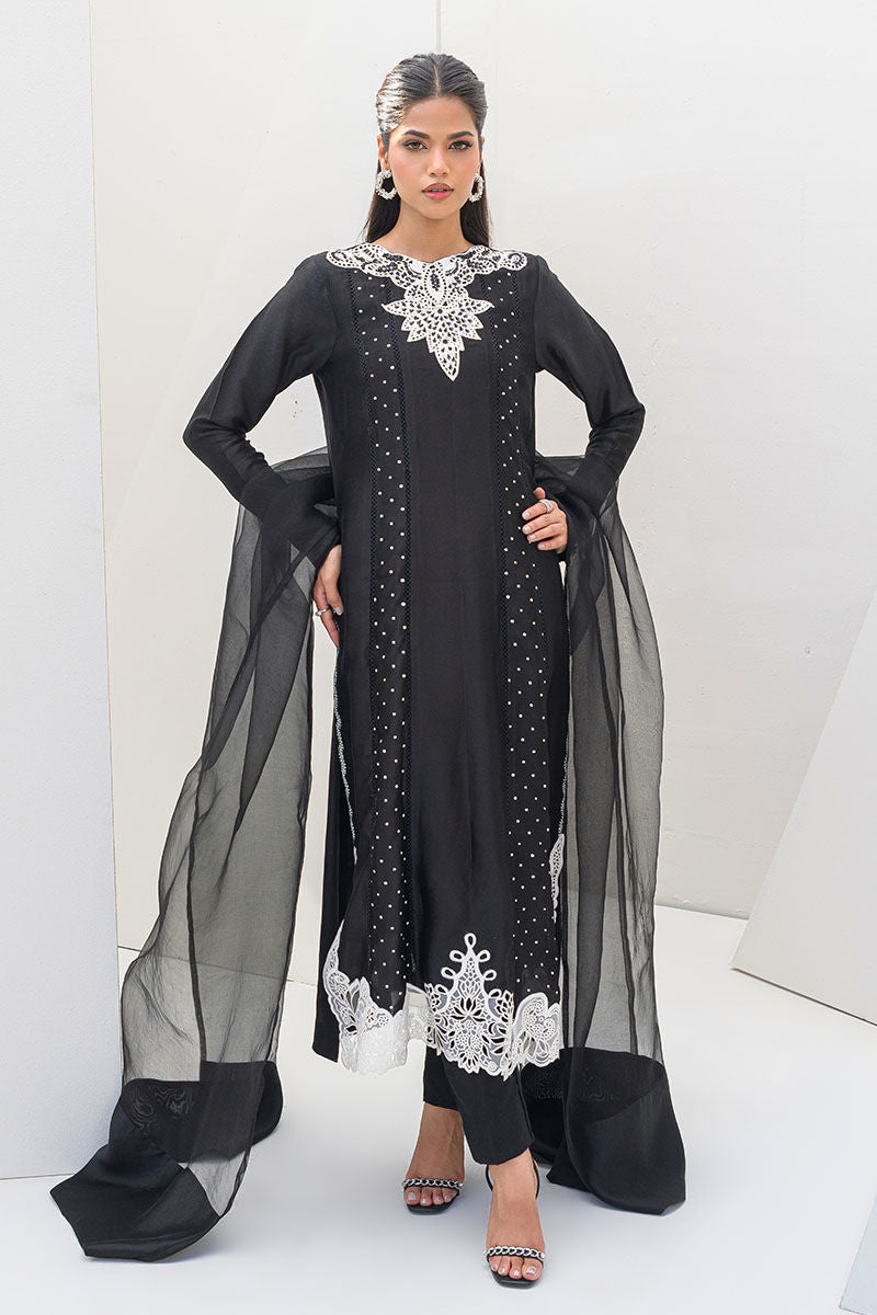 Fatima Khan | Serene Eid Luxe Pret | Obsidian - Official Fatima Khan stockist in UK - Sakeena London