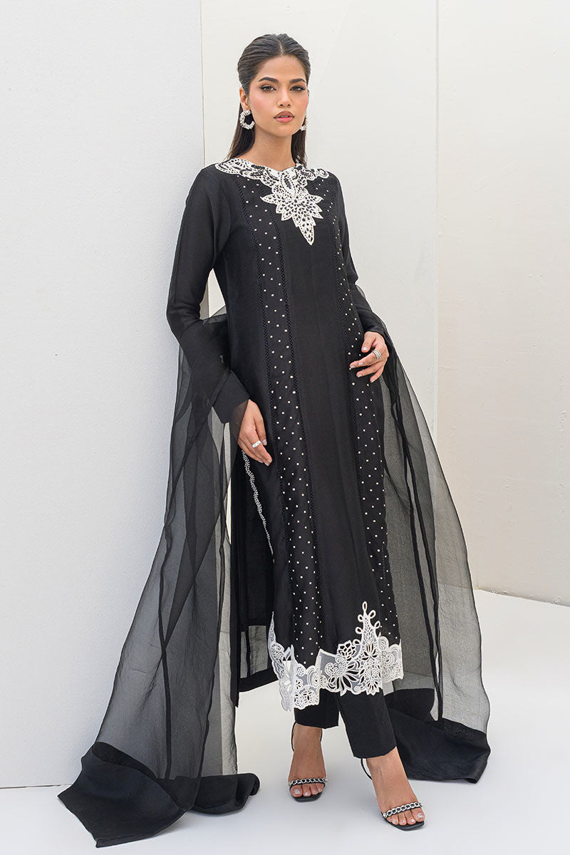 Fatima Khan | Serene Eid Luxe Pret | Obsidian - Official Fatima Khan stockist in UK - Sakeena London