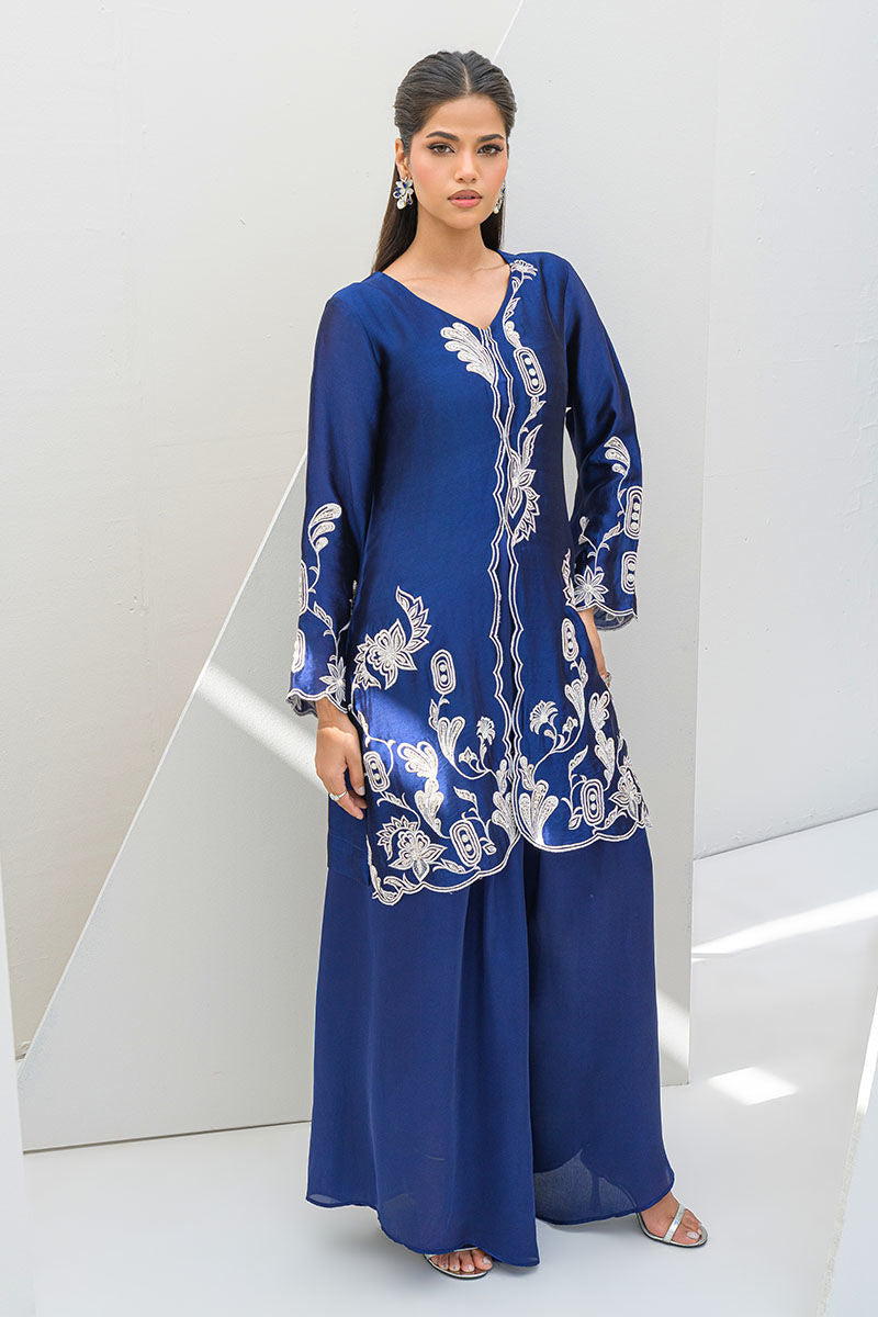 Fatima Khan | Serene Eid Luxe Pret | Blue Noir - Official Fatima Khan stockist in UK - Sakeena London
