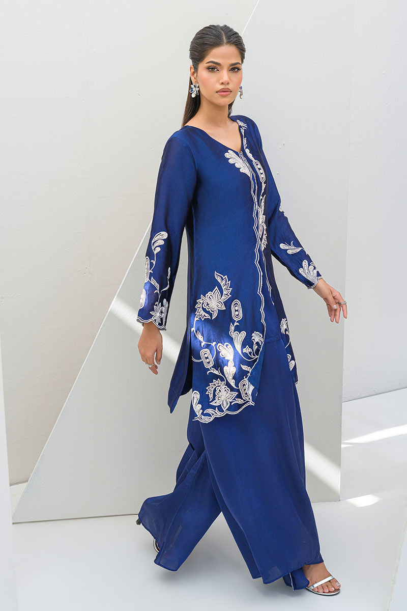 Fatima Khan | Serene Eid Luxe Pret | Blue Noir - Official Fatima Khan stockist in UK - Sakeena London