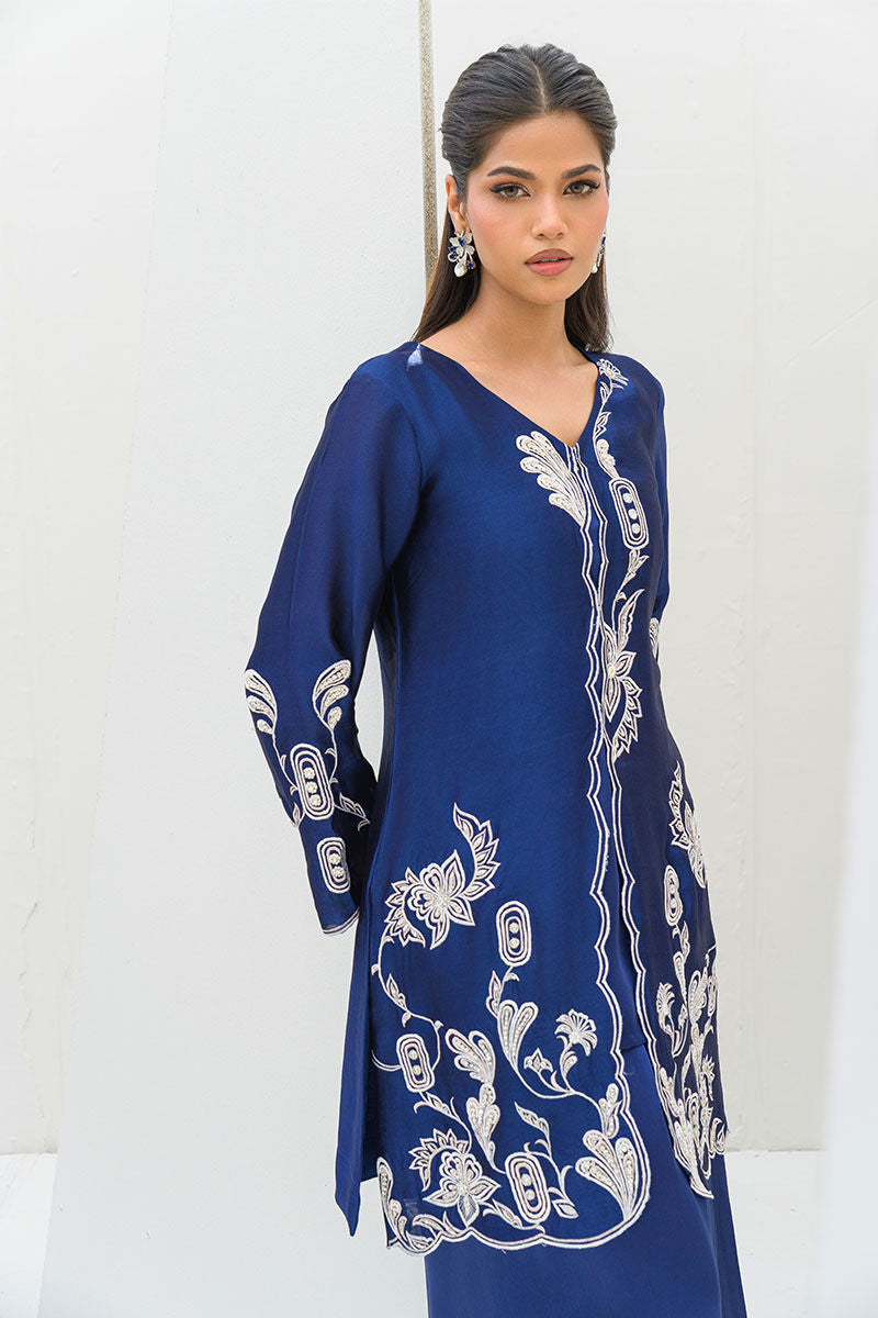Fatima Khan | Serene Eid Luxe Pret | Blue Noir - Official Fatima Khan stockist in UK - Sakeena London