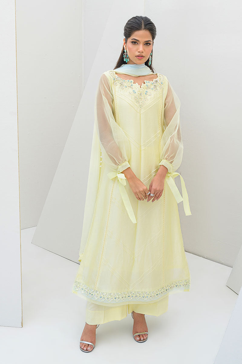 Fatima Khan | Serene Eid Luxe Pret | Lemon Love - Official Fatima Khan stockist in UK - Sakeena London