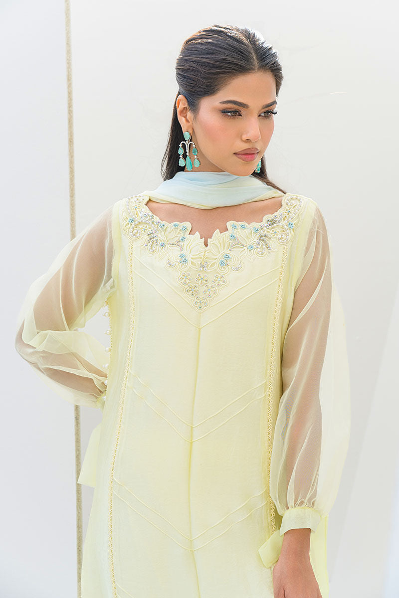 Fatima Khan | Serene Eid Luxe Pret | Lemon Love - Official Fatima Khan stockist in UK - Sakeena London