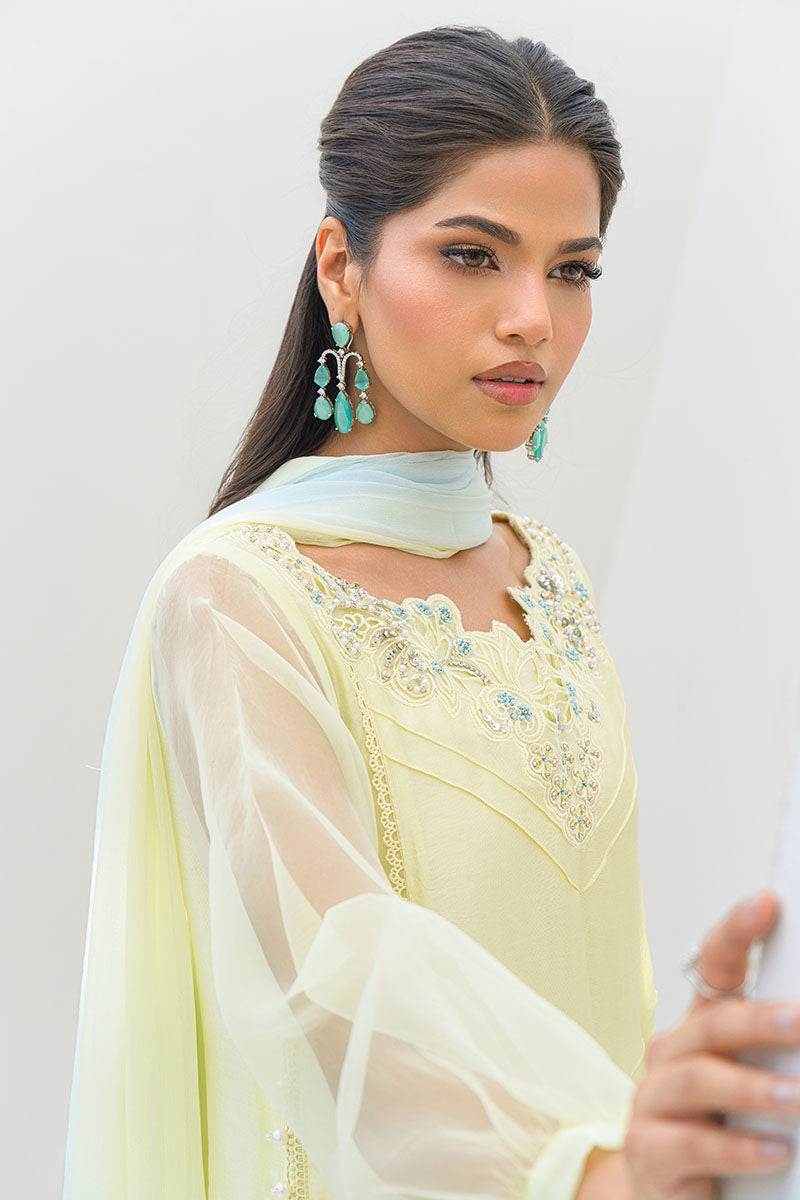Fatima Khan | Serene Eid Luxe Pret | Lemon Love - Official Fatima Khan stockist in UK - Sakeena London