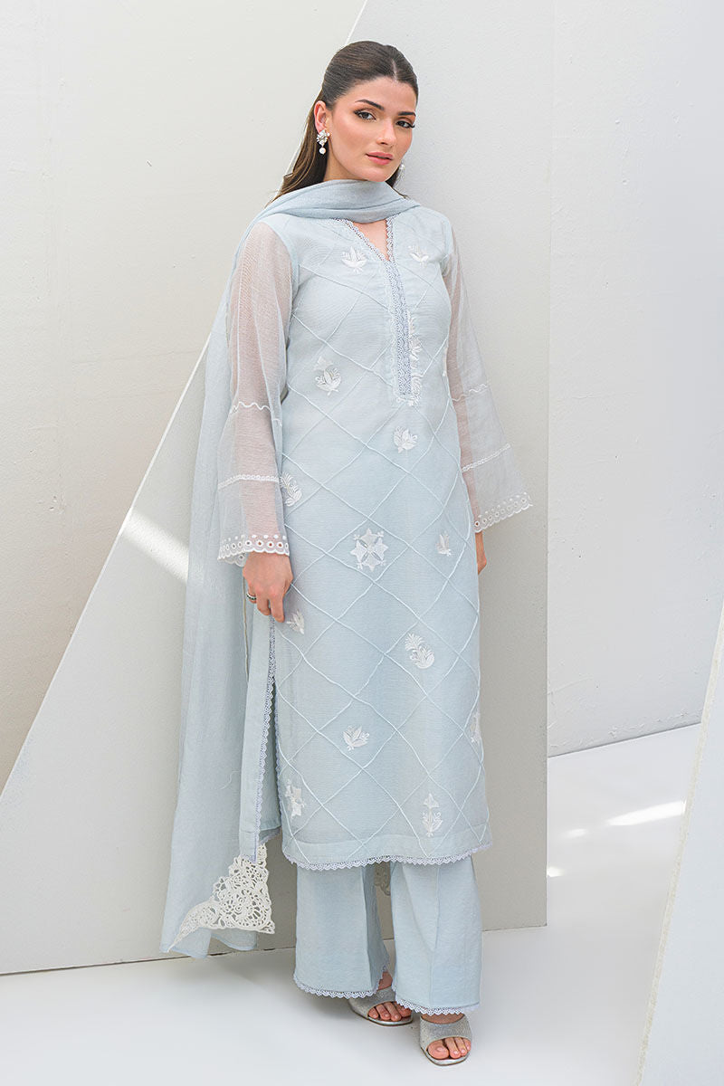 Fatima Khan | Serene Eid Luxe Pret | Azure Frost - Official Fatima Khan stockist in UK - Sakeena London