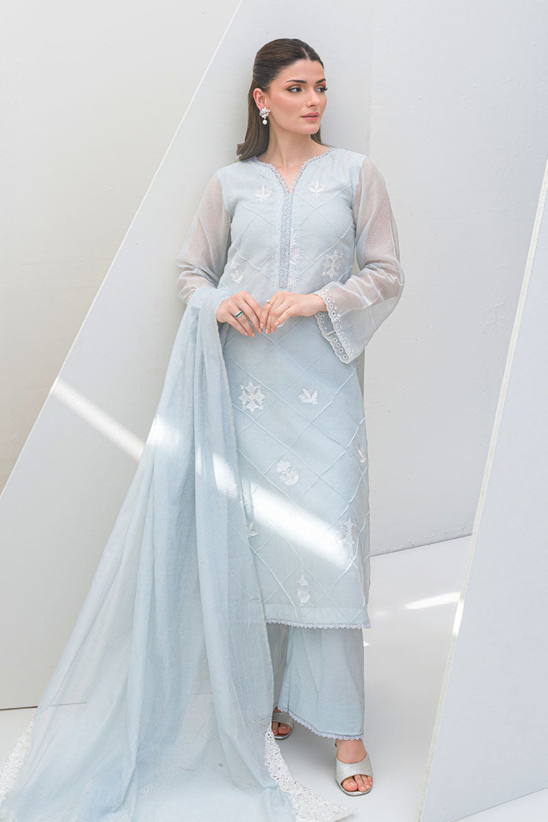 Fatima Khan | Serene Eid Luxe Pret | Azure Frost - Official Fatima Khan stockist in UK - Sakeena London