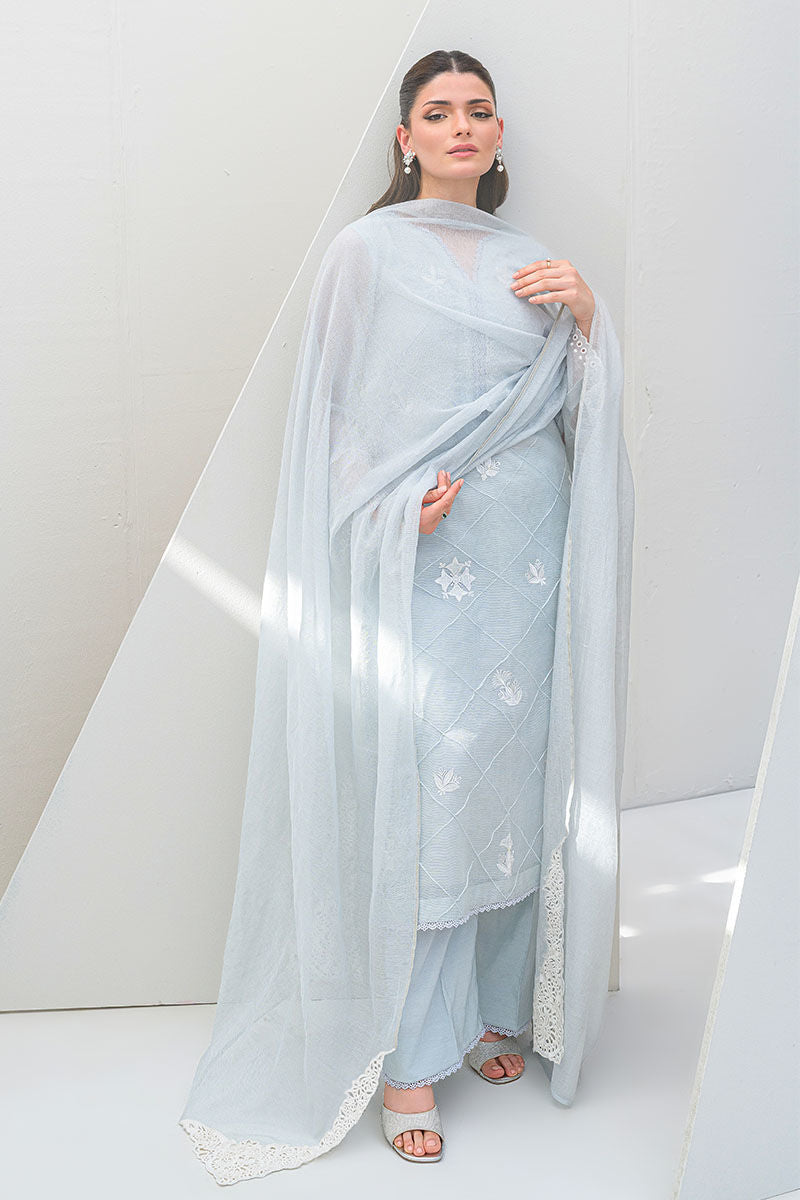 Fatima Khan | Serene Eid Luxe Pret | Azure Frost - Official Fatima Khan stockist in UK - Sakeena London