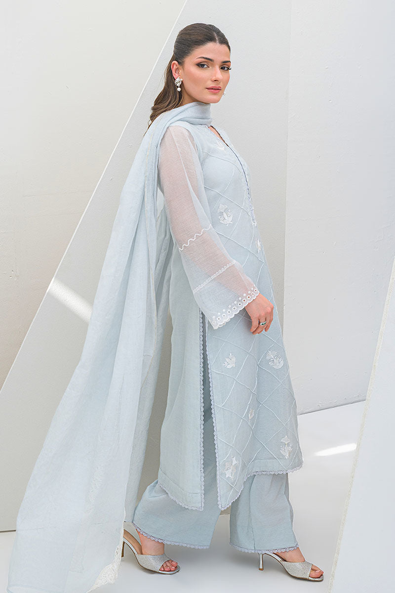 Fatima Khan | Serene Eid Luxe Pret | Azure Frost - Official Fatima Khan stockist in UK - Sakeena London